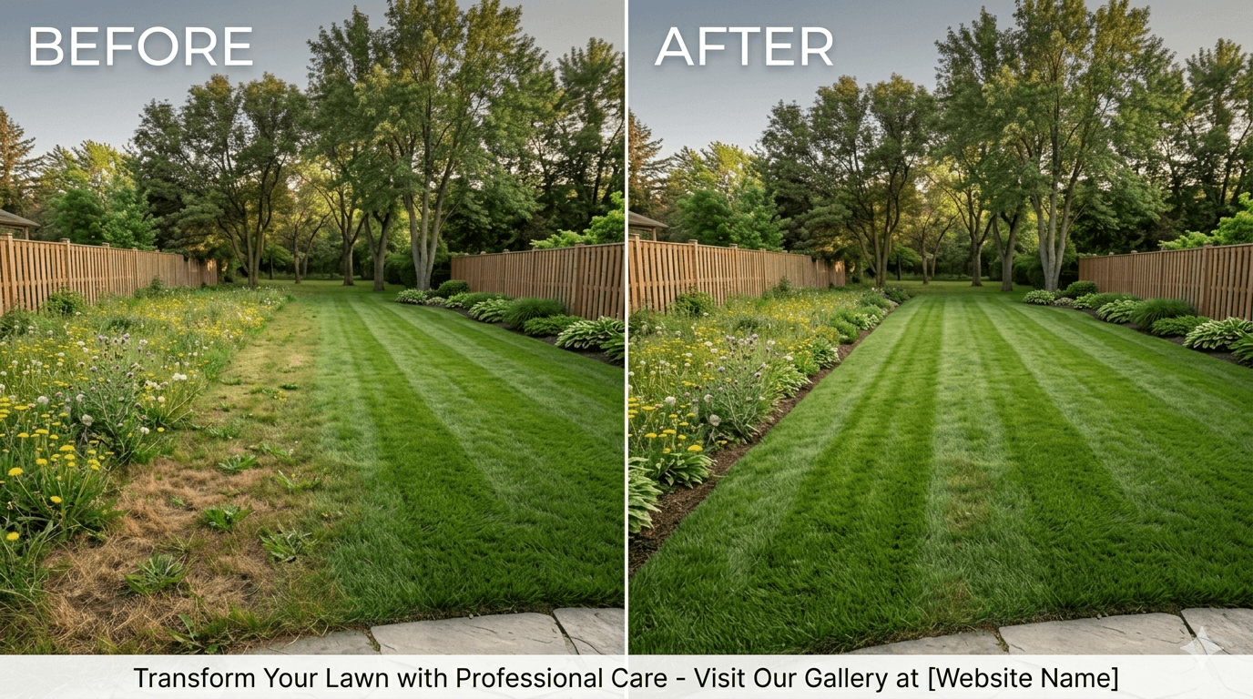 Lawn before and after transformation 3